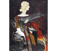 Karlis Padegs Madonna With A Machine Gun Large Wall Art Print Canvas Premium Poster Mural