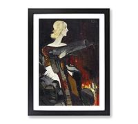 Karlis Padegs Madonna With Machine Gun Classic Painting Framed Print | A3 Black Framed Wall Art | Ready to Hang | Classic Historical Picture | Living Room Bedroom Lounge Office