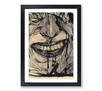 Karlis Padegs Red Laughter Framed Print | A2 Oak Framed Wall Art | Ready to Hang | Modern Nature Picture | Living Room Bedroom Lounge Office