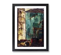 Karlis Padegs The Port Classic Painting Framed Print | A2 Black Framed Wall Art | Ready to Hang | Classic Historical Picture | Living Room Bedroom Lounge Office