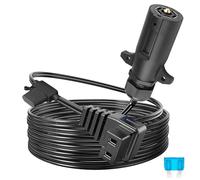 KarlKers 7 Pin Trailer Plug to DC 12V Power Cord Cable for Car Refrigerator, 12V/24V Car Fridge Freezer Cooler Chargers for RV Truck Trailer Portable Refrigerator (10FT)