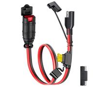 KarlKers SAE Extension Cord Compatible with NOCO Genius Smart Battery Chargers, 16AWG SAE Adapter with 20A Fuse Waterproof Plugs, SAE Connector Cable for Motorcycle/ATV/UTV/Auto/Car (1FT)