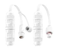 KarlKers Waterproof Wire Connector for Govee Permanent Outdoor Lights, Compatible with Govee H705A H705B H705C H706A H706B H706C, IP68 3Pin Wire Connector for Spot String Lights, White (2 Pack)