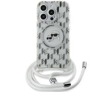 KarlLagerfeld CrossbodyIMLMonogram Karl&Choupette HeadCase for iPhone15Pro Clear
