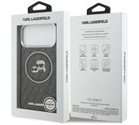 KarlLagerfeld IML Glitter Karl & Choupette Heads Logo Case for iPhne17PrMx Black