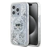 KarlLagerfeld Liquid Glitter Karl HeadCase with MagSafe for iPhone15ProMax Clear