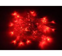Karlling Battery Operated Fairy Lights, 13ft Durable Short Clear Wire LED Twinkle String Lights for Christmas, Valentine’s Day, Halloween,Weddings, Parties, and Indoor/Outdoor Decor(Red)