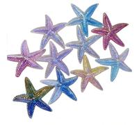 KARLOR 10-Piece Starfish Figurine Large Starfishfigures Decor Gradient Star fish Accessories Crafts DIY Jewellery Pendants Gift Glow in the Dark Resin Crystal Gradient 5 x 4.7 cm(starfish)