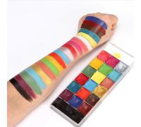 KARLOR 20 Colours Face Paint Palette, Oil-Based Body Paint, Face Paint, Body Paint, Face Make-Up Paint, Theatre Make-Up, Body Colours, Halloween, Carnival, Carnival Festival