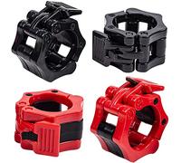 KARLOR 4 Pcs Barbell Clamps, 30 mm Fast Release Dumbbell Collar Clips, Non-Slip Barbell Locking Plates Collar Clips for Workout Weightlifting, Powerlifting, Fitness Training Supplies