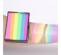 KARLOR 50 g Rainbow Face Paint Palette Rainbow Face Paint Multicolor Body Painting Water Soluble Macaron Colourful for Carnival Halloween Festival (05#)