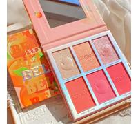 KARLOR Blush Powder Blush Compact Blush Make Up Baked Blush Mixed Marbled Blush for the Perfect Glow Multitonal Powder Blush Pink Blush Blush Peach Natural Well Pigmented (01#)