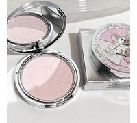 KARLOR Compact Powder Palette, Mattifying Face Makeup Finish, Fixing Pore Refining Opaque Long Lasting High Definition Finishing Powder for Healthy Skin Tones (01# Pink)