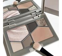 KARLOR Contour Highlighter Palette, 6-in-1 Face Contouring Palette Highlight Powder Bronzer Powder with Shimmer Glitter Makeup Contour Powder Highlighter Eyeshadow Brown Nude Champagne