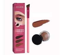 KARLOR Eyebrow Cream Set with Eyebrow Brush, Eyebrow Mascara, Eyebrow Cream, Magic Eyebrow Brush, Eyebrow Gel Set (Light Brown)