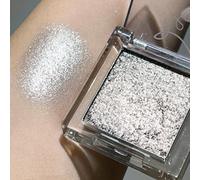 KARLOR Eyeshadow Shimmering Metallic Silver Mother of Pearl Eyeshadow Glitter Pigmented Brightening Diamond Highlighter Eyeshadow Single Colour Sparkling Shiny Eyeshadow Glitter Sparkle (08# Grey)