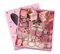 KARLOR Girls Hair Clips, 18 Pieces Baby Hair Clips, Hair Bows, Children's Hair Bobbles, Hair Accessories Hair Pins with Star, Crown, Flower Shape, Hair Clips Set Gift Box for Baby Girls Toddlers