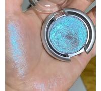 KARLOR Highlighter Powder Palette Metallic Blue Eyeshadow Glitter Eyelid Highlighter Gradient Pearlescent Face Glitter Makeup Single Eyeshadow Shimmer Shiny Punk Glow Makeup (02#Blue)