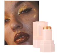 KARLOR Highlighter Stick Glitter Face Body Highlighter Pen Makeup Pink Shiny Body Shimmer Pearlescent Fine Sparkling Delicate Glitter for Nose Eyes Collarbone (04#Gold, 9g)