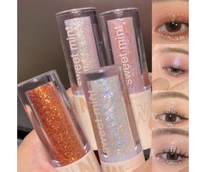 KARLOR Liquid Glitter Eyeshadow - 4 Piece Shiny Highlighter Set - Champagne, Silver, Rose, Golden Shimmer & Pearlescent