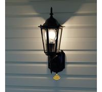 KarlpaSW Dusk Till Dawn Front Door Light Mains Powered,Black Classic Wall Lamp with Light Sensitive Sensor,Waterproof Outside Door Wall Sconce for Doorway,Porch,Garage(Bulbs Not Included)