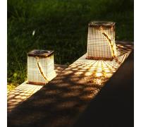 KarlpaSW Solar Lanterns for Outside 2Pack,Warm/White Light Adjustable Hanging Solar Lights Waterproof,Outdoor Solar Powered Decorative Light for Garden Patio,Pathway Decor(Bronze Colour)