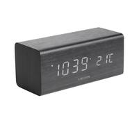 Karlsson Alarm Clocks LED KA5652BK, Wood, Black, 13 x 4,5 x 11