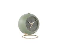 Karlsson Alarm Clock Globe Moss Green, The Armando Breeveld D 9.5 cm, H 10.5 cm, Depth 7 cm, Excludes AA Battery