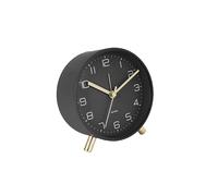Karlsson Alarm clock 'Lofty' (Black) | Autour de Skandinavisch Iron Alarm Clock for Bedroom and Office