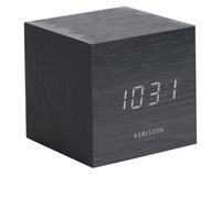 Karlsson Alarm Clock Mini Cube Alarm clock KA5655BK - Unisex - 21 cm - Quartz Black 8 x 8 x 8