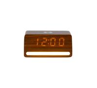Karlsson Alarm Clock Retro KA6078DW - Unisex - Quartz with charger Brown 16,5 X 7,5 X 10