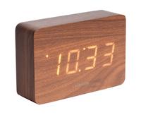 Karlsson Alarm Clock Square Alarm clock KA5653DW - Unisex - 15 cm - Quartz Wood 4,8 x 15 x 10