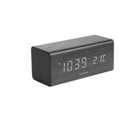 Karlsson Alarm Clocks LED KA5652BK, Wood, Black, 13 x 4,5 x 11