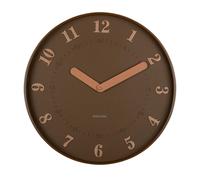 Karlsson Amena Wall clock KA6083BR - Unisex - 40 cm - Quartz Brown 40 cm