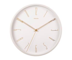 Karlsson Bell Numbers Metal Wall Clock Wall clock KA5898WH - Unisex - 35 cm - Quartz White 35 cm