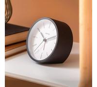 Karlsson Belle Numbers Bedside Alarm Clock with Sweep Movement & Iron Casing (Black)