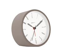 Karlsson Belle Numbers Bedside Alarm Clock with Sweep Movement & Iron Casing (Warm Grey)