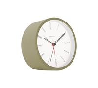 Karlsson Belle Numbers Bedside Alarm Clock with Sweep Movement & Iron Casing (Moss Green)
