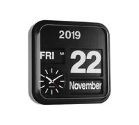 Karlsson Big Flip Wall Clock - Black - 43x43x16cm | Square - skandinavisch - PVC - Wall Clock - Wall Clock - Wall Decoration for Children's Room and Living Room
