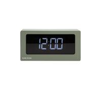 Karlsson Table Clock Boxed Jungle Green 25 x 7 x 12.5 cm Rectangle Wood Veneer Standing Clock Table Clock