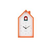 Karlsson Bright Orange Modern Cuckoo Alarm Clock | Rectangle Scandinavian Thermoplastic Alarm Clock for Bedroom