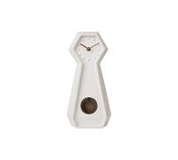 Karlsson Ceramic Genuine Pendulum Table Clock - White