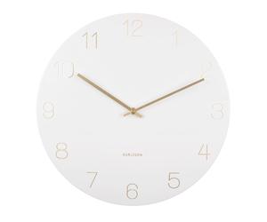Karlsson Charm Engraved Numbers Wall Clock Wall clock KA5762WH - Unisex - 40 cm - Quartz White 40 cm