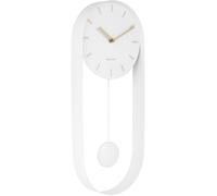 Karlsson White Steel Wall Clock Pendant, Metal, 17,5 x 4,5 x 12