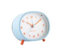 Karlsson Cheeky Oval Alarm clock KA6025LB - Unisex - Quartz Blue 9,3 x 8 x 4 cm