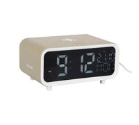 Karlsson Chunky LED Alarm Clock with Wireless Phone Charger and Day/Date Display (Tea Green)