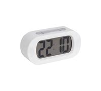 Karlsson - Clock, alarm clock Gummy - Silicone - White - H 7 x W 14 x D 5 cm
