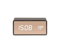 Karlsson Copper Mirror LED Alarm Clock - Black