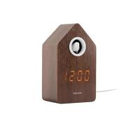 Karlsson Cuckoo 'Alarm' Clock LED - Dark Wood (KA6061DW)