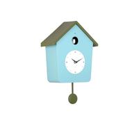 Karlsson Cuckoo Light Wall Clock in Misty Blue & Army Green with Pendulum